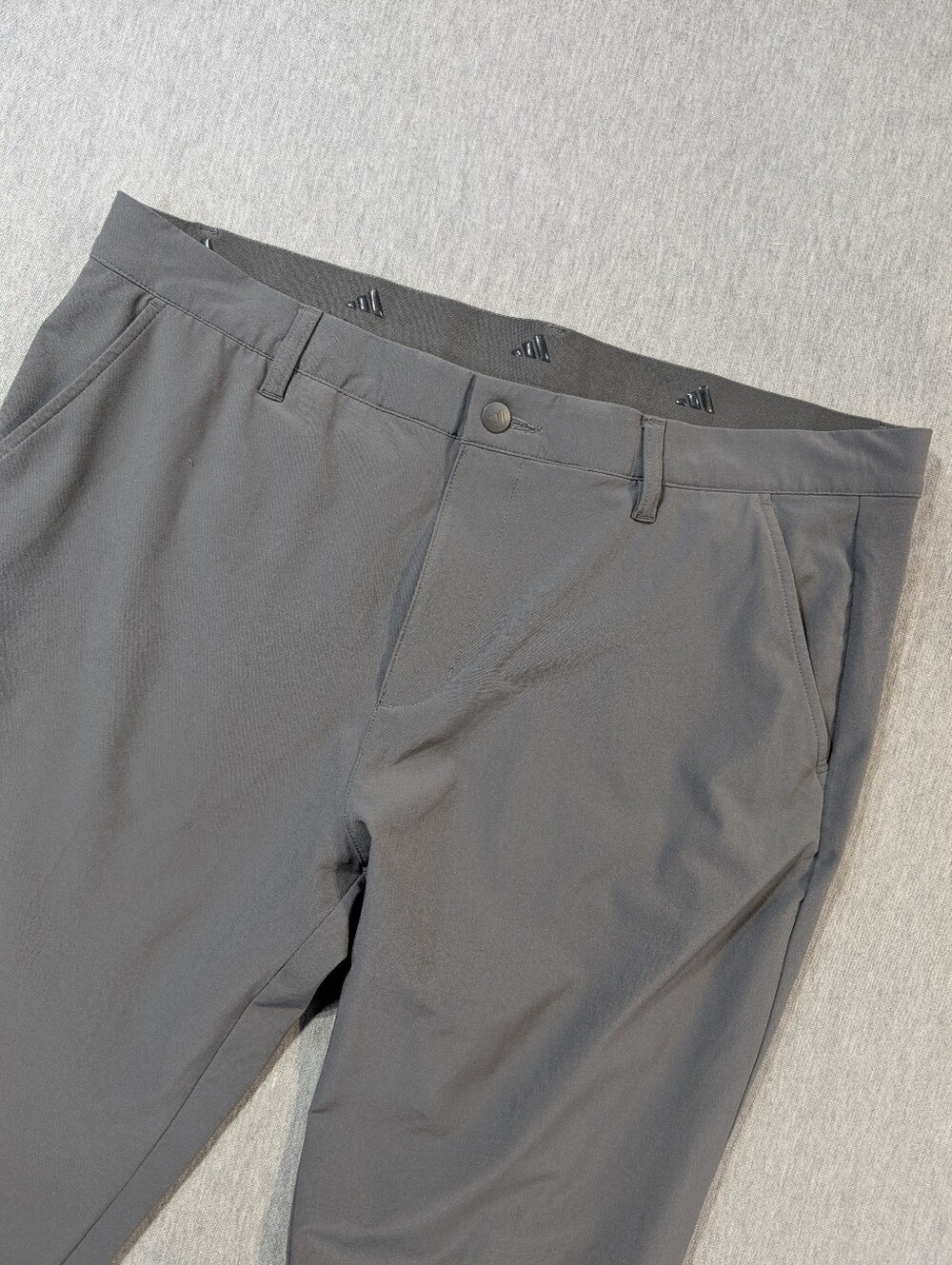 Adidas Chino Golf Pants Men's 36 X 32 Grey Lightweight Polyester Spandex
